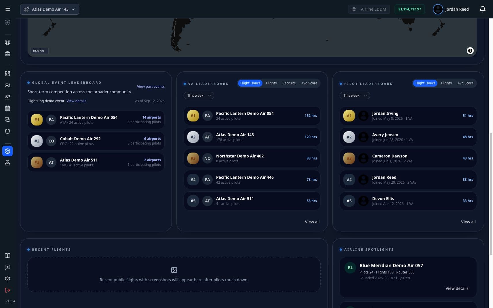 Events & Community Hub interface